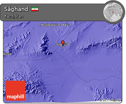 Political 3D Map of Sāghand