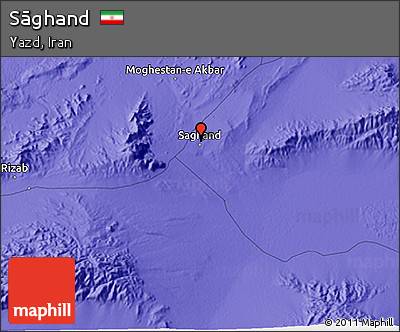 Political 3D Map of Sāghand
