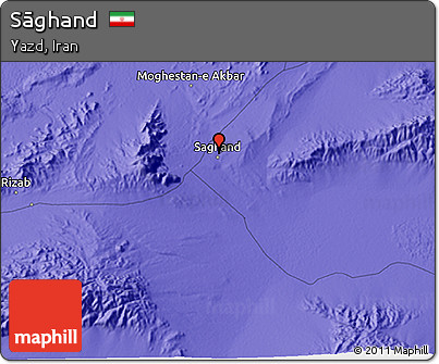 Political 3D Map of Sāghand