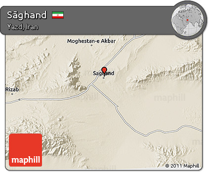 Shaded Relief 3D Map of Sāghand