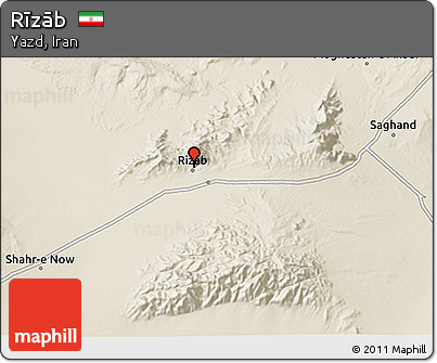 Shaded Relief 3D Map of Rīzāb