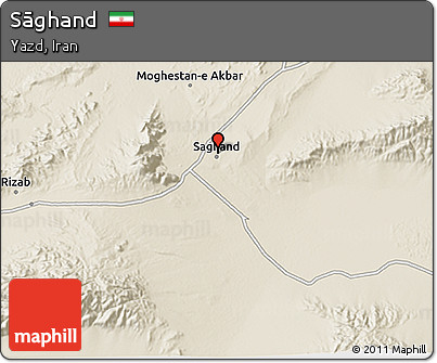 Shaded Relief 3D Map of Sāghand