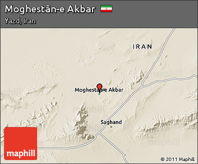 Shaded Relief 3D Map of Moghestān-e Akbar