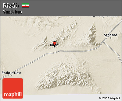 Shaded Relief 3D Map of Rīzāb