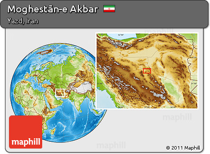 Physical Location Map of Moghestān-e Akbar