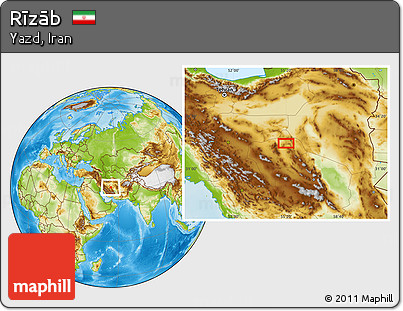 Physical Location Map of Rīzāb
