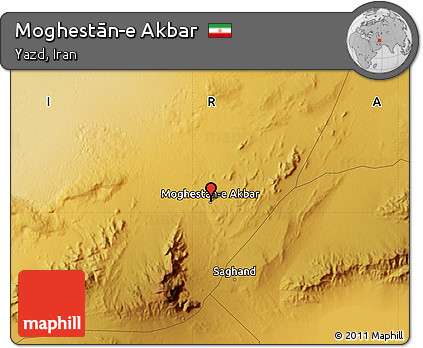Physical Map of Moghestān-e Akbar