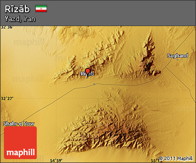 Physical Map of Rīzāb