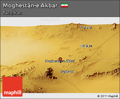Physical Panoramic Map of Moghestān-e Akbar
