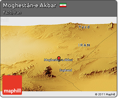 Physical Panoramic Map of Moghestān-e Akbar