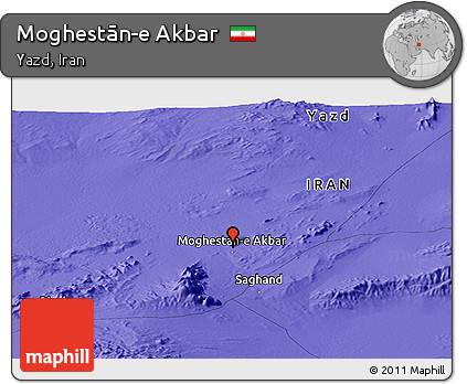 Political Panoramic Map of Moghestān-e Akbar