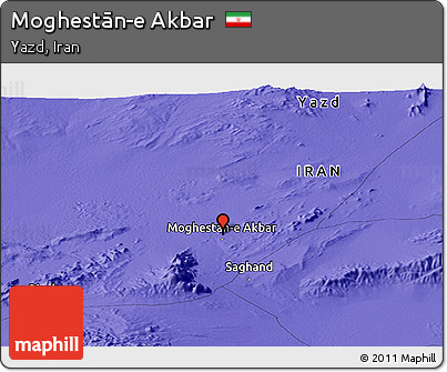 Political Panoramic Map of Moghestān-e Akbar