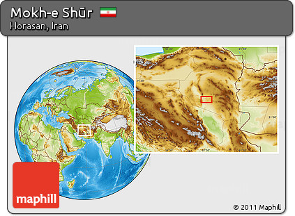 Physical Location Map of Mokh-e Shūr