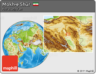 Physical Location Map of Mokh-e Shūr