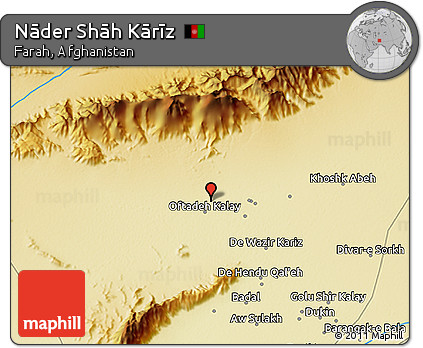 Physical 3D Map of Nāder Shāh Kārīz