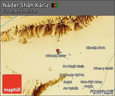 Physical 3D Map of Nāder Shāh Kārīz