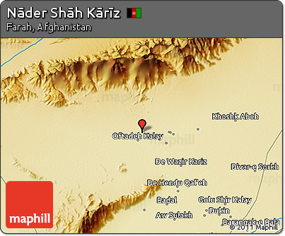 Physical 3D Map of Nāder Shāh Kārīz