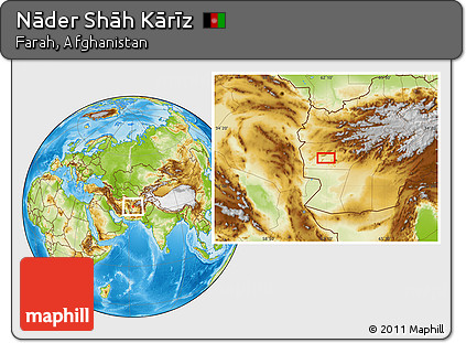 Physical Location Map of Nāder Shāh Kārīz
