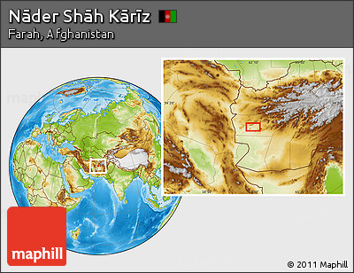 Physical Location Map of Nāder Shāh Kārīz