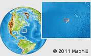 Physical Location Map of the area around 32° 36' 26" N, 65° 22' 30" W