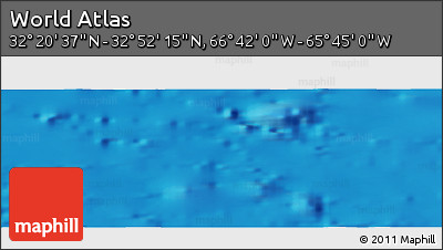 Physical Panoramic Map of the Area around 32° 36' 26" N, 66° 13' 29" W