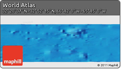 Physical Panoramic Map of the Area around 32° 36' 26" N, 66° 13' 29" W