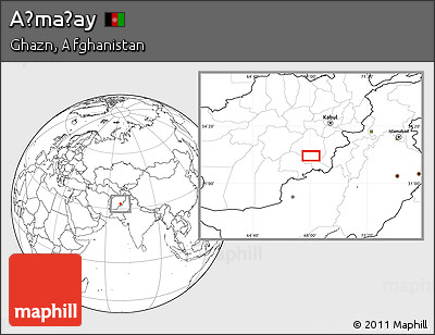 Blank Location Map of Aḩmaḏay