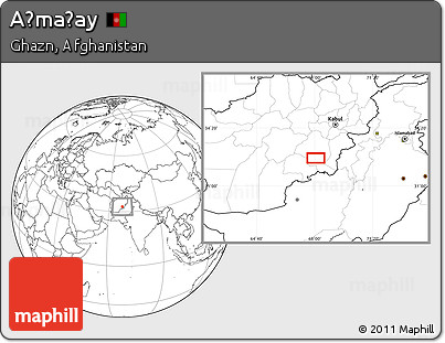 Blank Location Map of Aḩmaḏay