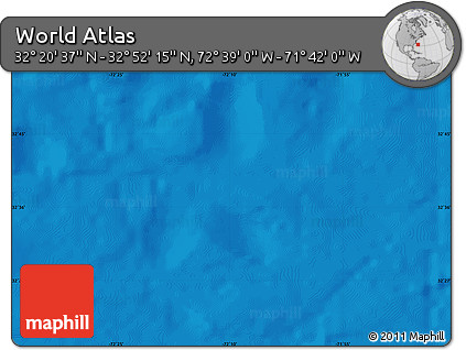 Physical Map of the Area around 32° 36' 26" N, 72° 10' 30" W