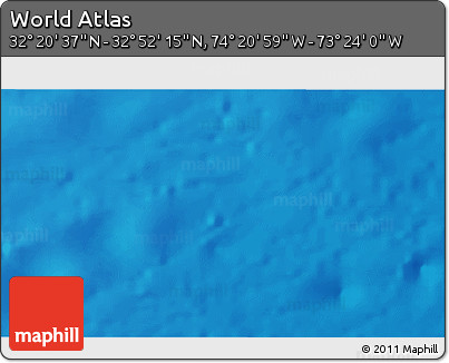 Physical 3D Map of the Area around 32° 36' 26" N, 73° 52' 30" W