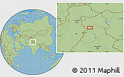 Savanna Style Location Map of the area around 32° 36' 26" N, 75° 43' 29" E