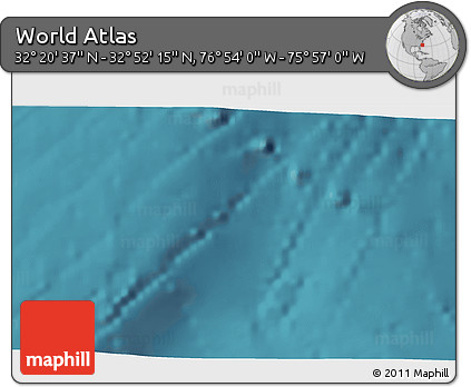 Satellite 3D Map of the Area around 32° 36' 26" N, 76° 25' 30" W