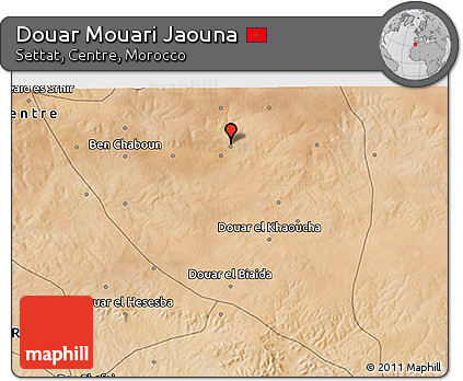 Satellite 3D Map of Douar Mouari Jaouna