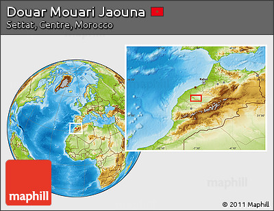 Physical Location Map of Douar Mouari Jaouna