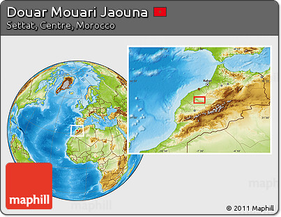 Physical Location Map of Douar Mouari Jaouna