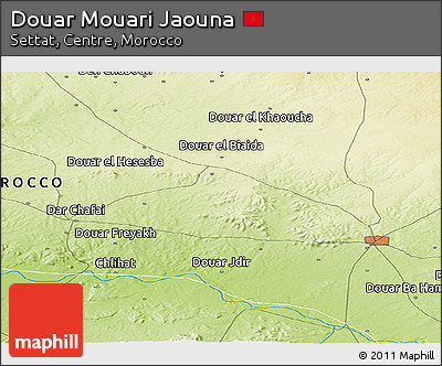 Physical Panoramic Map of Douar Mouari Jaouna