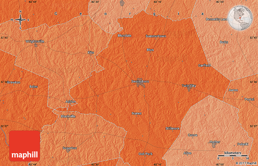 Political Map of Millen