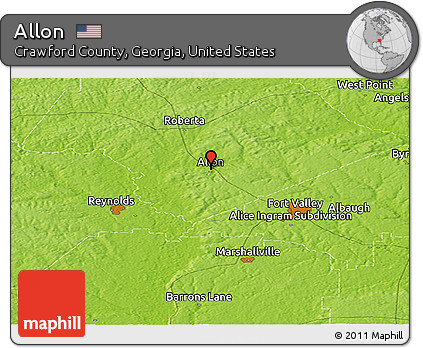 Physical Panoramic Map of Allon