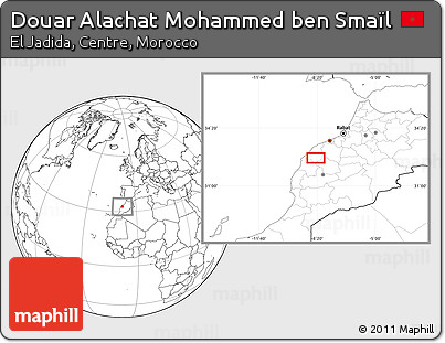Blank Location Map of Douar Alachat Mohammed Ben Smaïl
