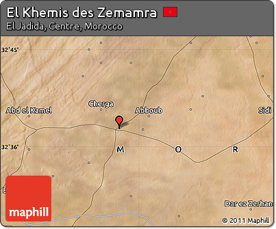 Satellite Map of El Khemis Des Zemamra