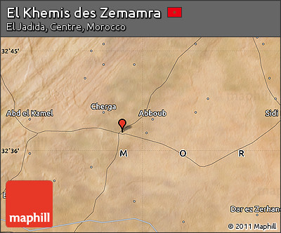 Satellite Map of El Khemis Des Zemamra