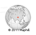 Outline Map of the Area around 32° 36' 26" N, 92° 43' 29" E, rectangular outline