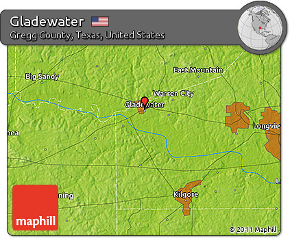 Physical 3D Map of Gladewater