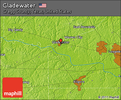 Physical 3D Map of Gladewater
