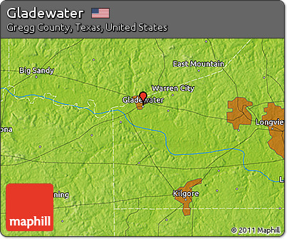 Physical 3D Map of Gladewater