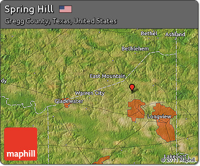 Satellite 3D Map of Spring Hill