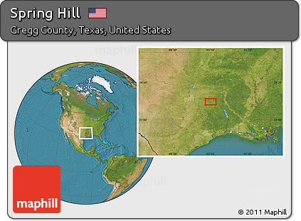 Satellite Location Map of Spring Hill