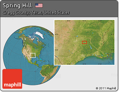 Satellite Location Map of Spring Hill