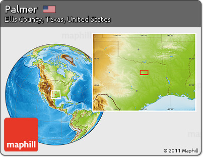 Physical Location Map of Palmer
