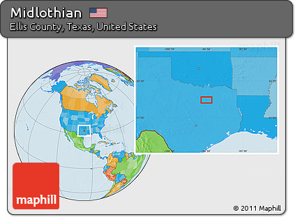 Political Location Map of Midlothian